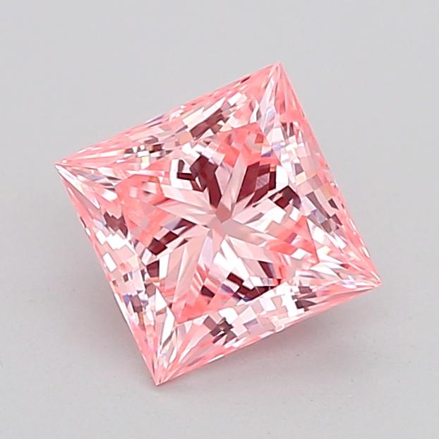 1.30 Ct. Fancy Vivid Pink Princess Lab Grown Diamond