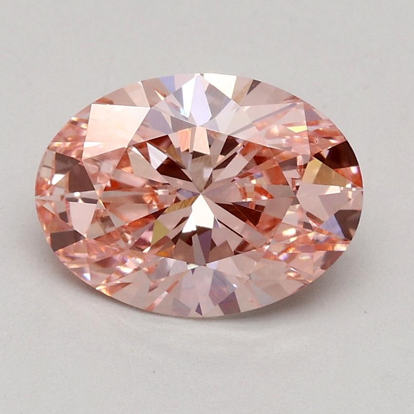 1.51 Ct. Fancy Intense Pink Oval Lab Grown Diamond