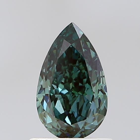 1.08 Ct. Fancy Vivid  Green Pear Lab Grown Diamond