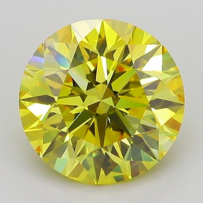 2.01 Ct. Fancy Vivid  Yellow Round Lab Grown Diamond