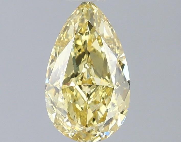 0.95 Ct. Fancy Vivid Yellow Pear Lab Grown Diamond