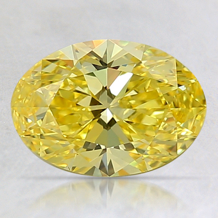 1.31 Ct. Fancy Vivid Yellow Oval Lab Created Diamond
