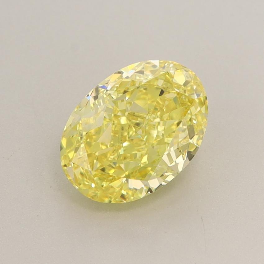 1.51 Ct. Fancy Vivid Yellow Oval Lab Grown Diamond