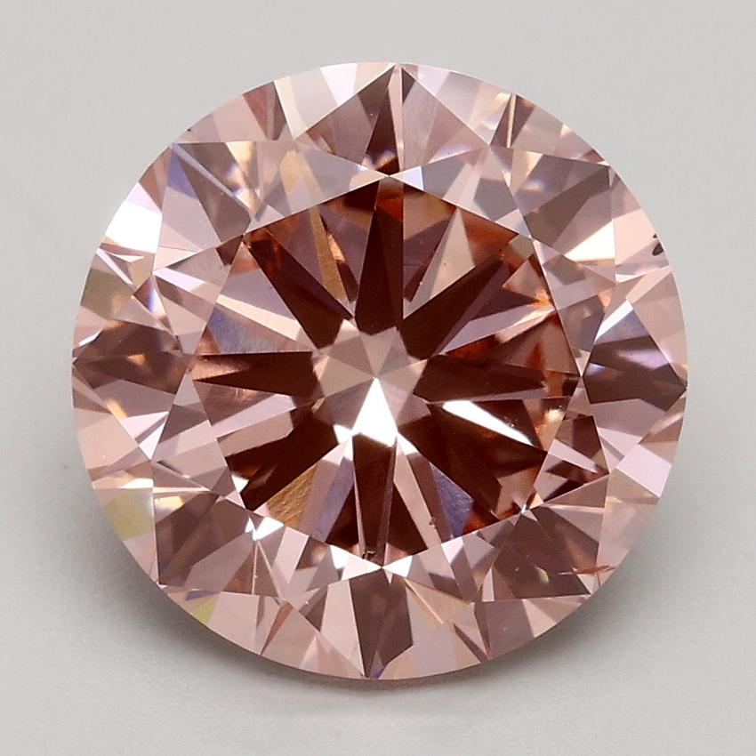 3.01 Ct. Fancy Intense Pink Round Lab Grown Diamond