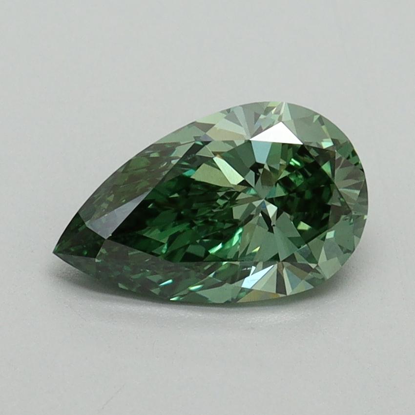 1.01 Ct. Fancy Vivid Green Pear Lab Grown Diamond