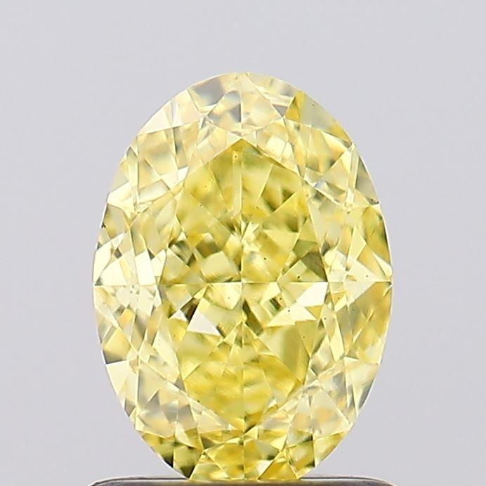 1.27 Ct. Fancy Vivid Yellow Oval Lab Grown Diamond