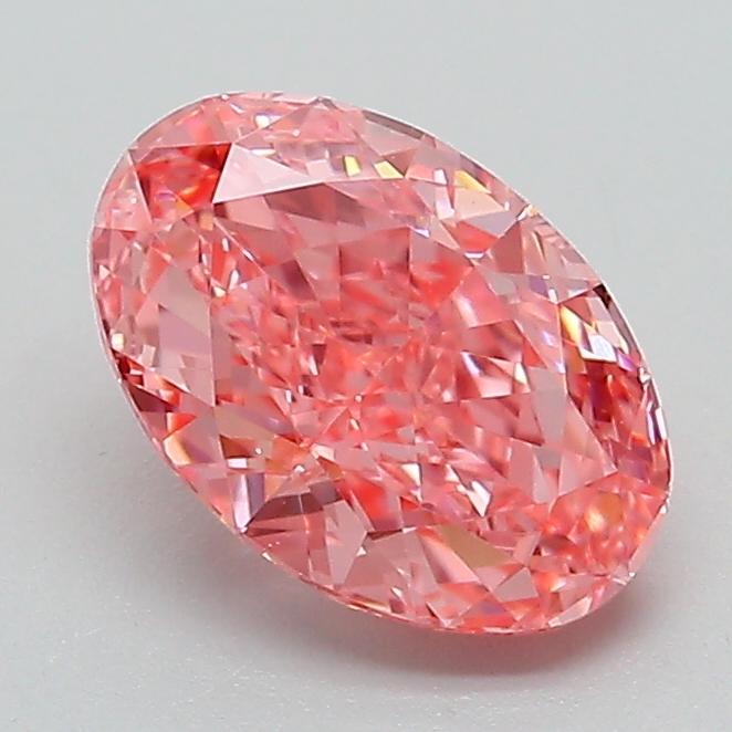 1.36 Ct. Fancy Vivid Pink Oval Lab Grown Diamond