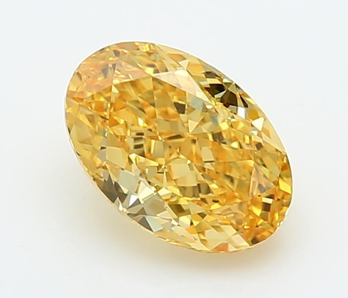 1.53 Ct. Fancy Vivid  Yellow Oval Lab Grown Diamond