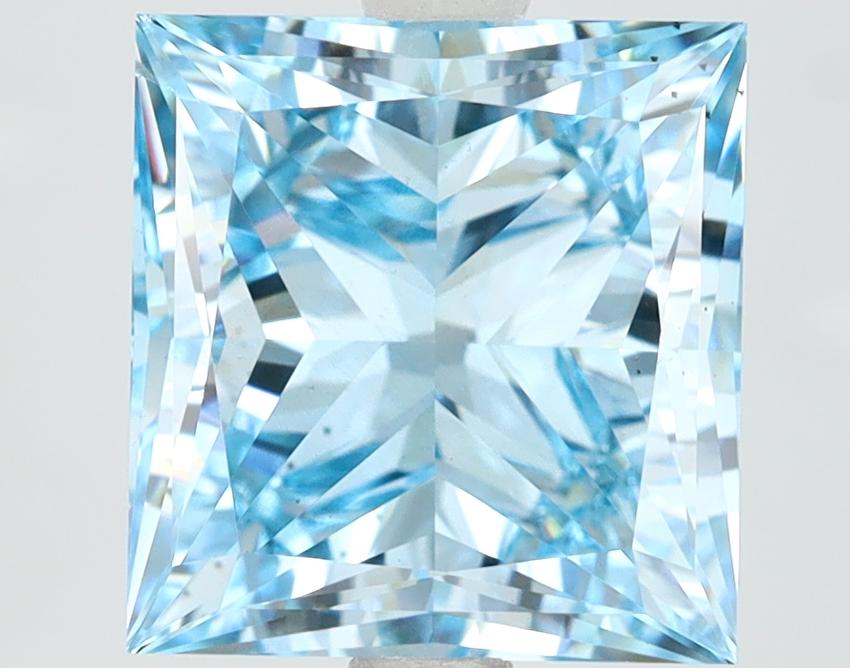 4.02 Ct. Fancy Vivid  Blue Princess Lab Grown Diamond