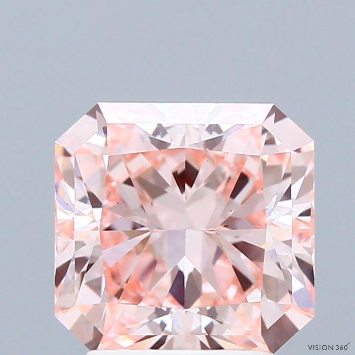 2.84 Ct. Fancy Intense Pink Radiant Lab Grown Diamond