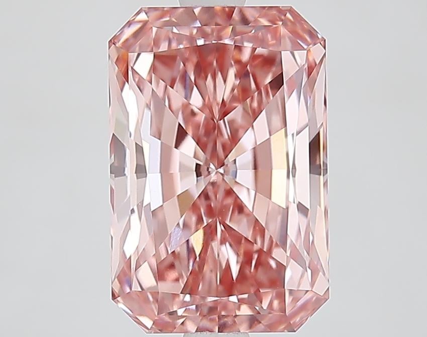 3.51 Ct. Fancy Intense Brownish Pink Radiant Lab Grown Diamond