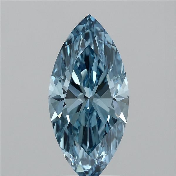 1.55 Ct. Fancy Vivid Blue Marquise Lab Grown Diamond