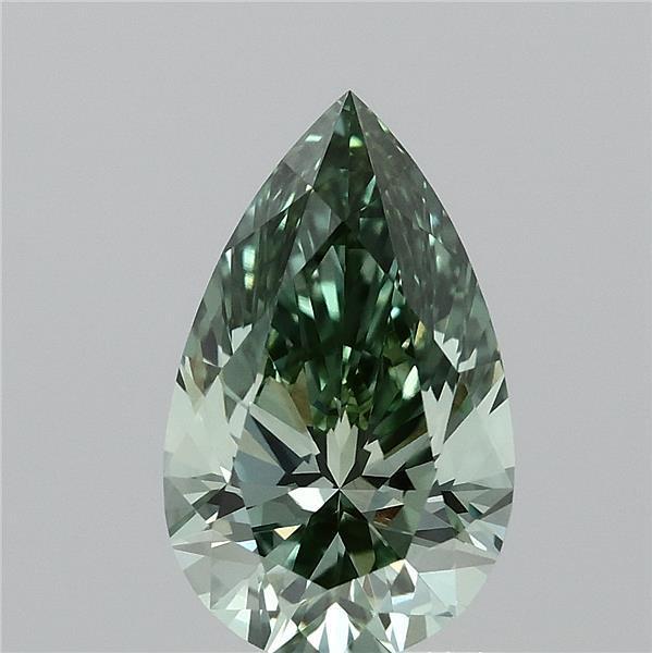 1.03 Ct. Fancy Vivid Green Pear Lab Grown Diamond