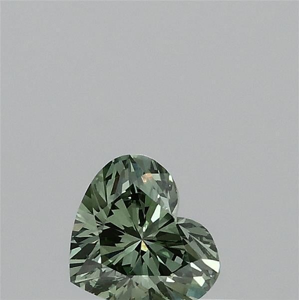0.38 Ct. Fancy Vivid Green Heart Lab Grown Diamond