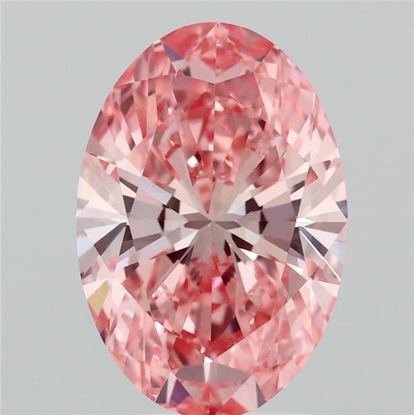 3.05 Ct. Fancy Vivid Pink Oval Lab Grown Diamond
