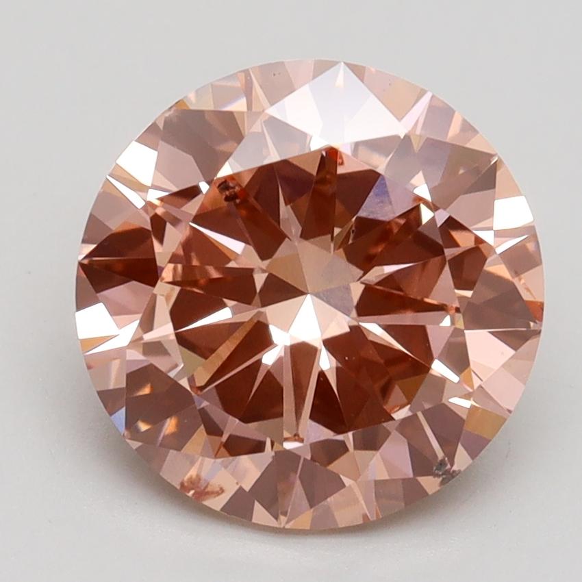 3.01 Ct. Fancy Intense Pink Round Lab Grown Diamond