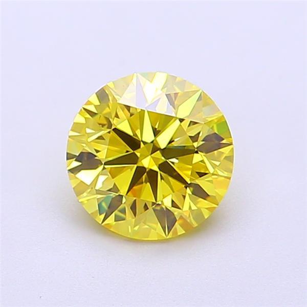 1.03 Ct. Fancy Vivid  Yellow Round Lab Grown Diamond