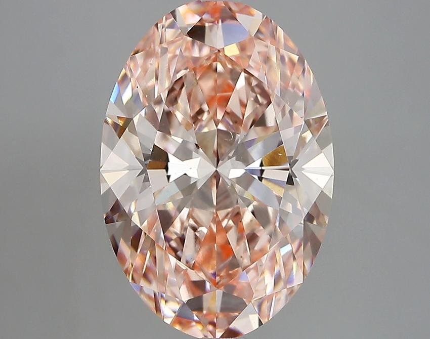 4.65 Ct. Fancy Intense Pink Oval Lab Grown Diamond