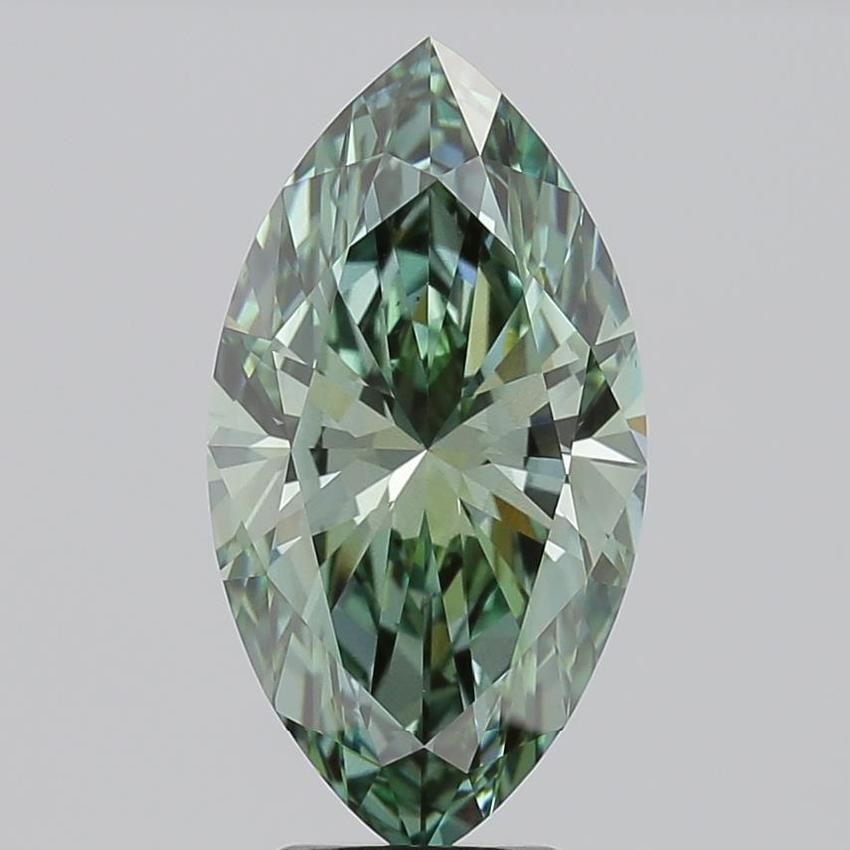 4.01 Ct. Fancy Vivid  Green Marquise Lab Grown Diamond