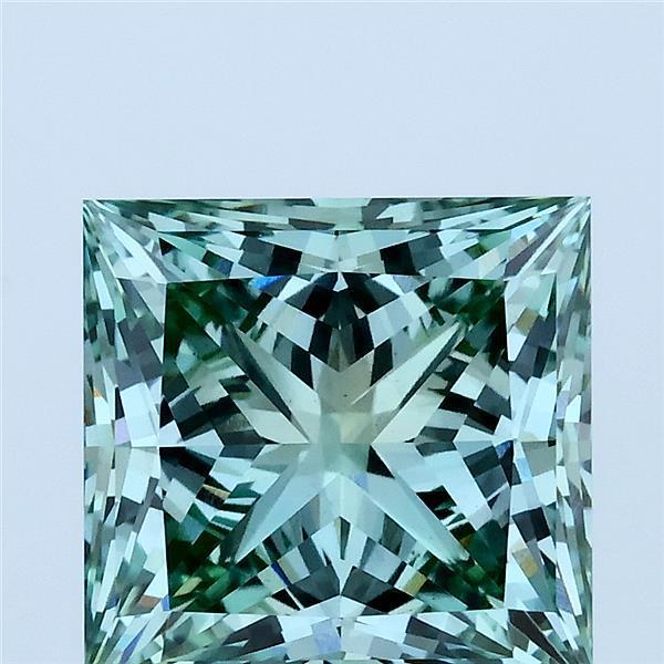 4.07 Ct. Fancy Green Princess Lab Grown Diamond