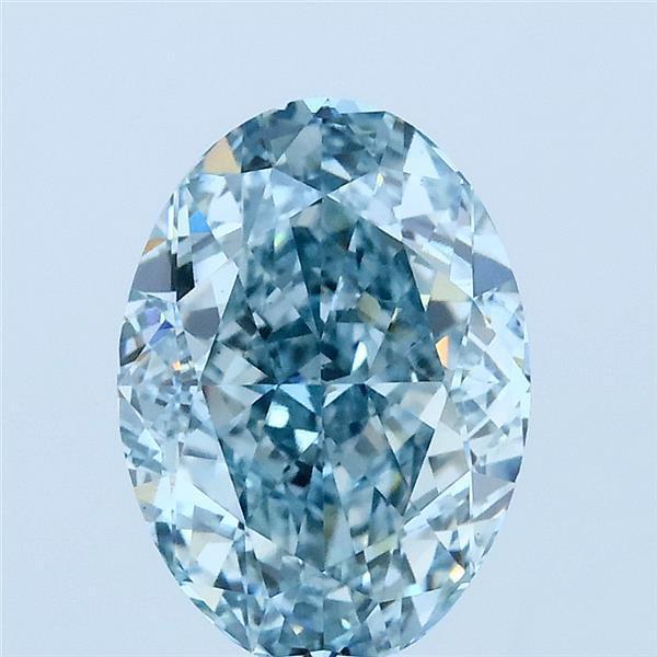 2.52 Ct. Fancy Intense Blue Oval Lab Grown Diamond