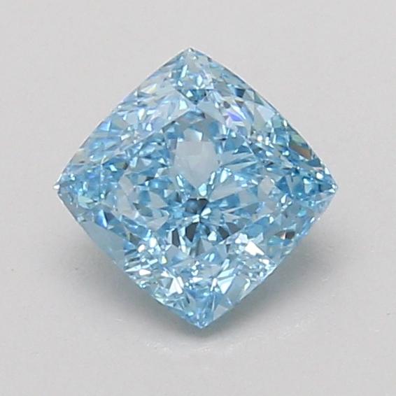 1.01 Ct. Fancy Vivid Blue Cushion Lab Grown Diamond