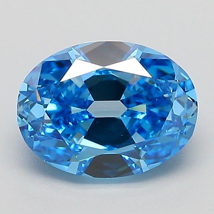1.85 Ct. Fancy Vivid  Blue Oval Lab Grown Diamond