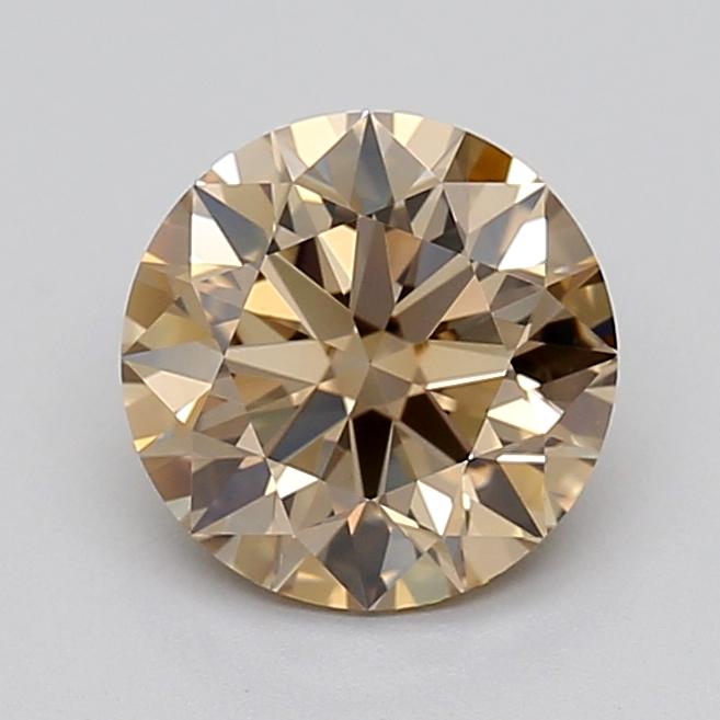 1.53 Ct. Light  Brown Round Lab Grown Diamond