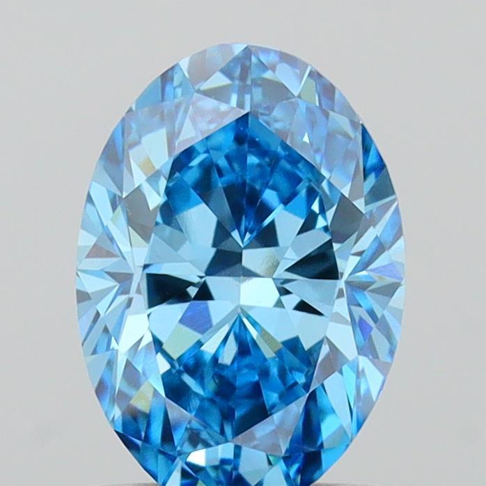 1.05 Ct. Fancy Vivid Blue Oval Lab Grown Diamond