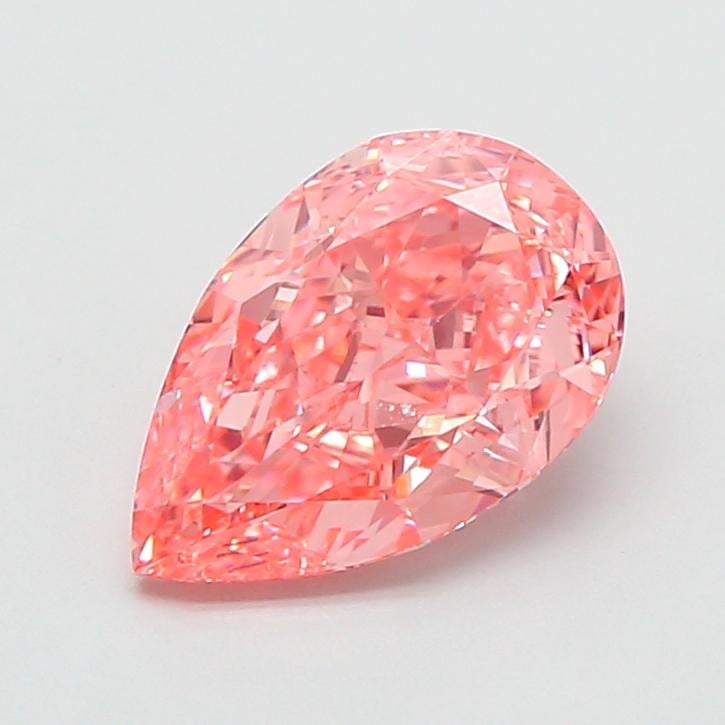 2.44 Ct. Fancy Vivid  Pink Pear Lab Grown Diamond