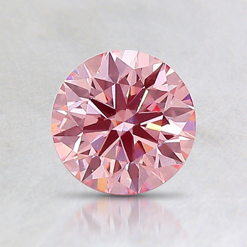 0.79 Ct. Fancy Intense Pink Round Lab Created Diamond