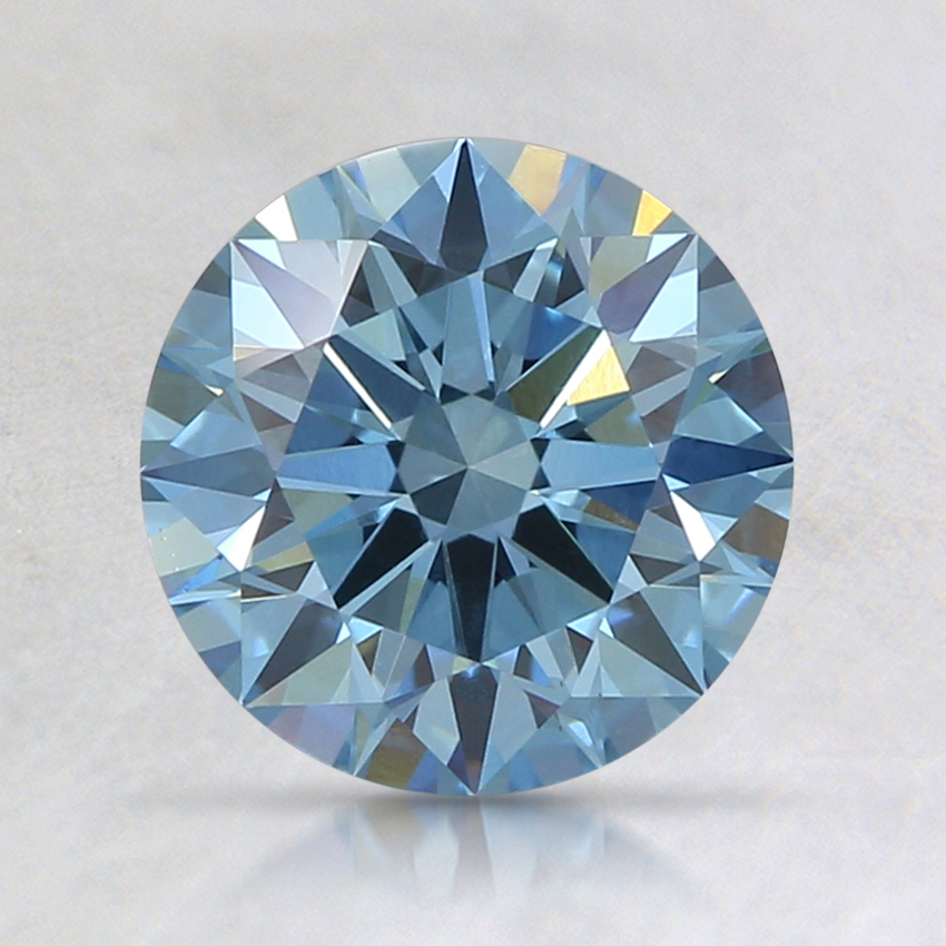 1.30 Ct. Fancy Blue Round Lab Created Diamond