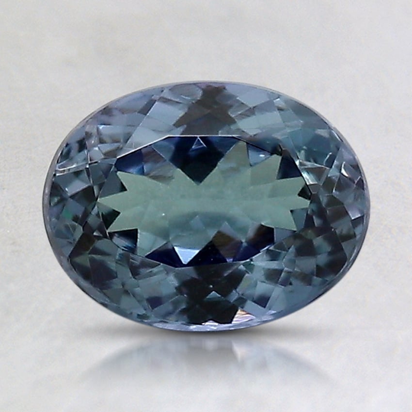 8.1x6.2mm Unheated Parti-Color Oval Tanzanite