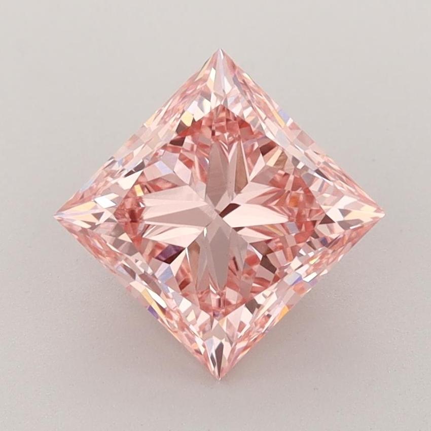 2.17 Ct. Fancy Vivid Pink Princess Lab Grown Diamond