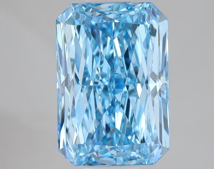 3.09 Ct. Fancy Vivid Blue Radiant Lab Grown Diamond