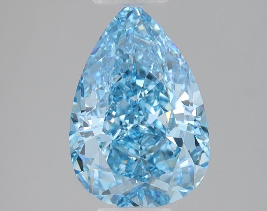 2.03 Ct. Fancy Vivid Blue Pear Lab Grown Diamond