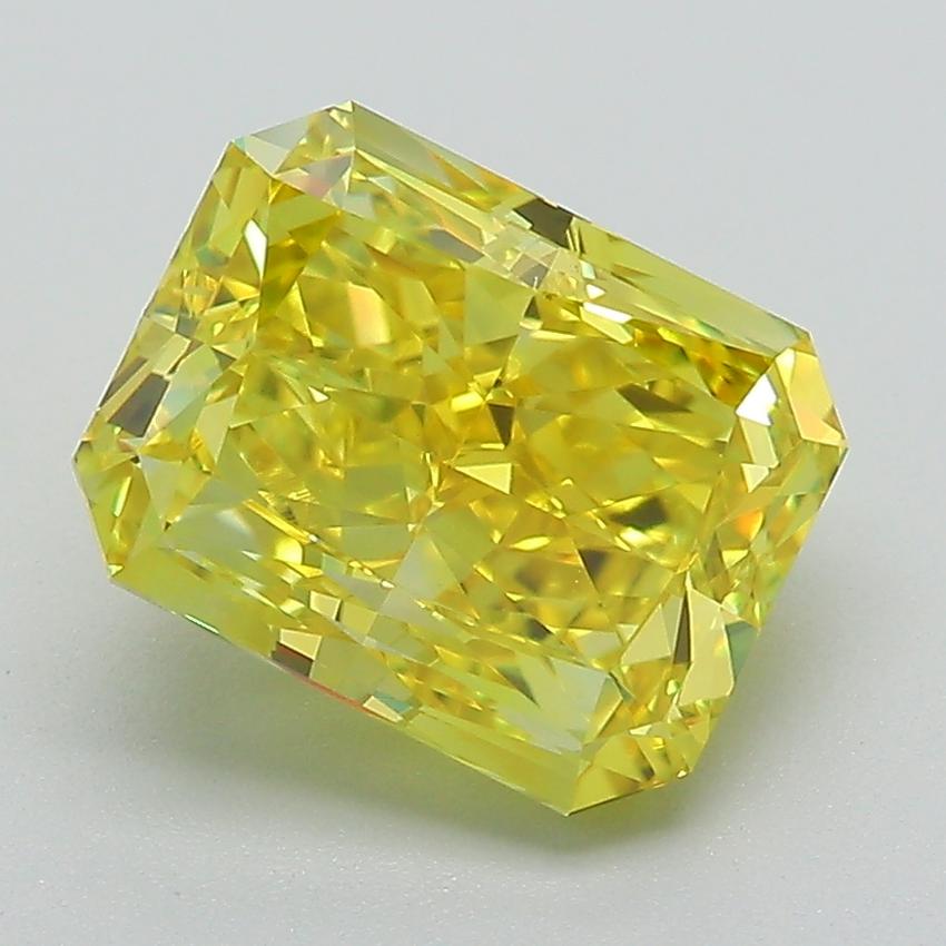 3.25 Ct. Fancy Vivid Yellow Radiant Lab Grown Diamond
