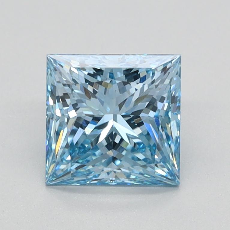 1.10 Ct. Fancy Vivid Blue Princess Lab Grown Diamond