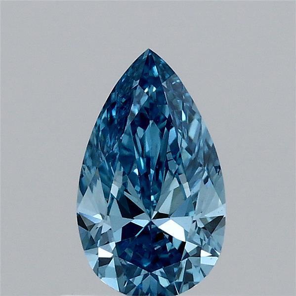 0.71 Ct. Fancy Vivid Blue Pear Lab Grown Diamond