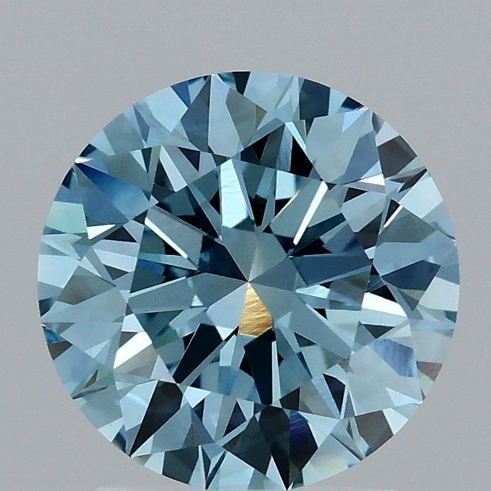 2.09 Ct. Fancy Vivid Blue Round Lab Grown Diamond
