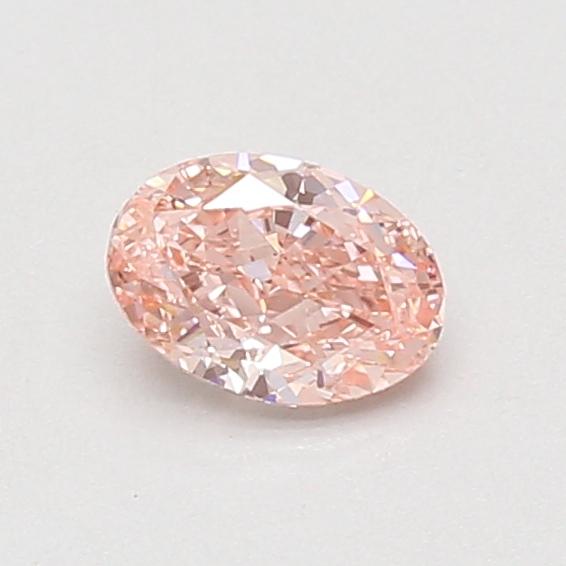 0.55 Ct. Fancy Vivid Pink Oval Lab Grown Diamond