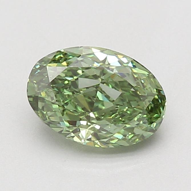1.52 Ct. Fancy Vivid Green Oval Lab Grown Diamond