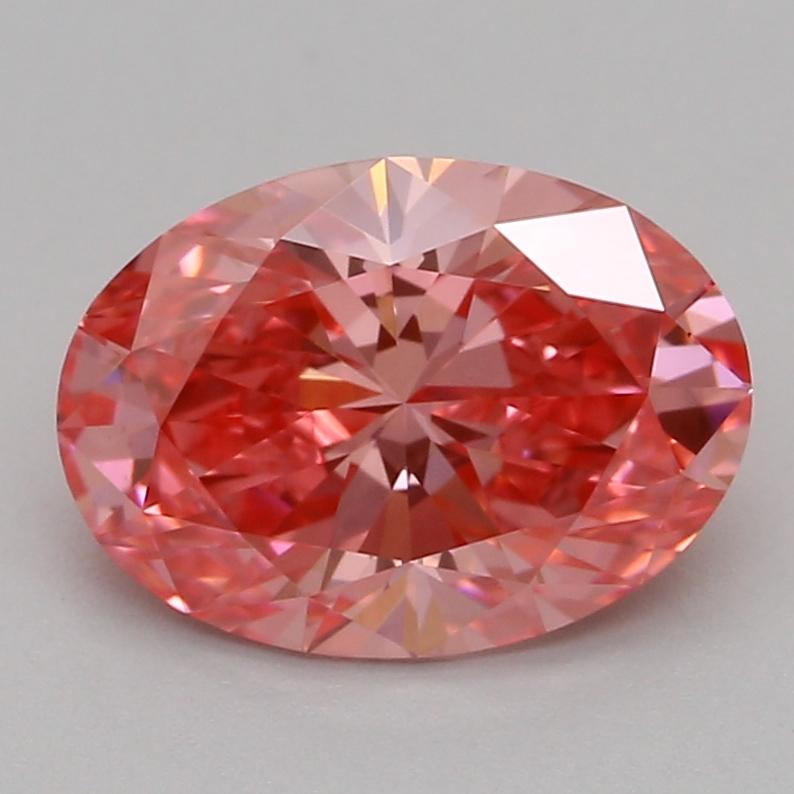 1.04 Ct. Fancy Vivid Pink Oval Lab Grown Diamond