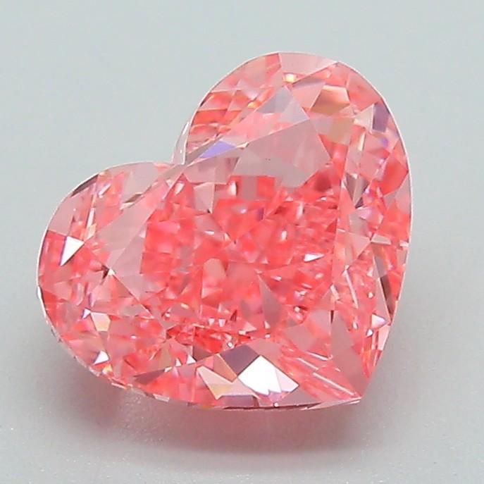 2.03 Ct. Fancy Vivid Pink Heart Lab Grown Diamond