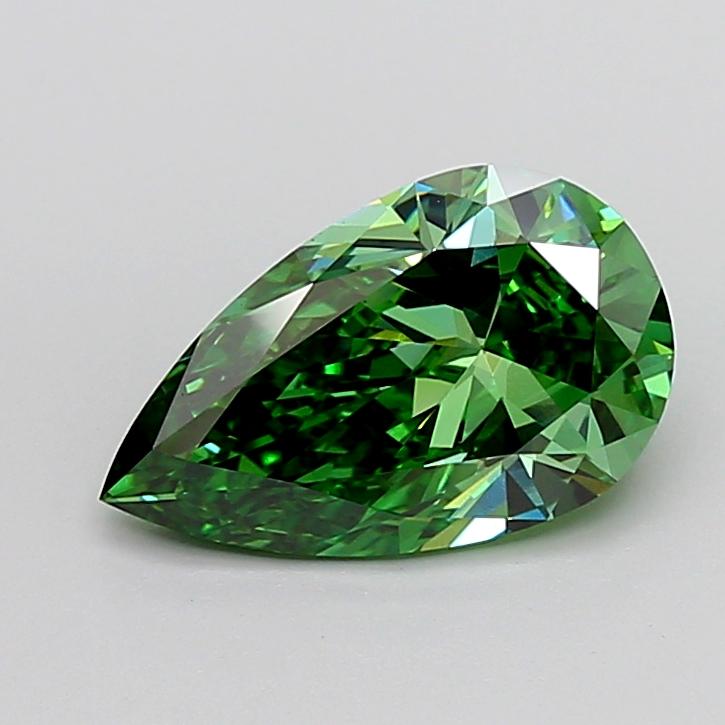 3.50 Ct. Fancy Vivid Green Pear Lab Grown Diamond