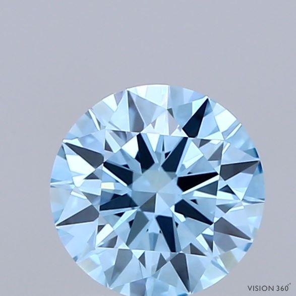 1.08 Ct. Fancy Vivid Blue Round Lab Grown Diamond