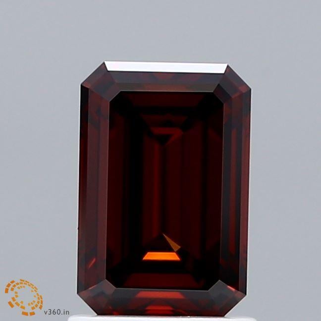 1.58 Ct. Fancy Deep Orange Emerald Lab Grown Diamond