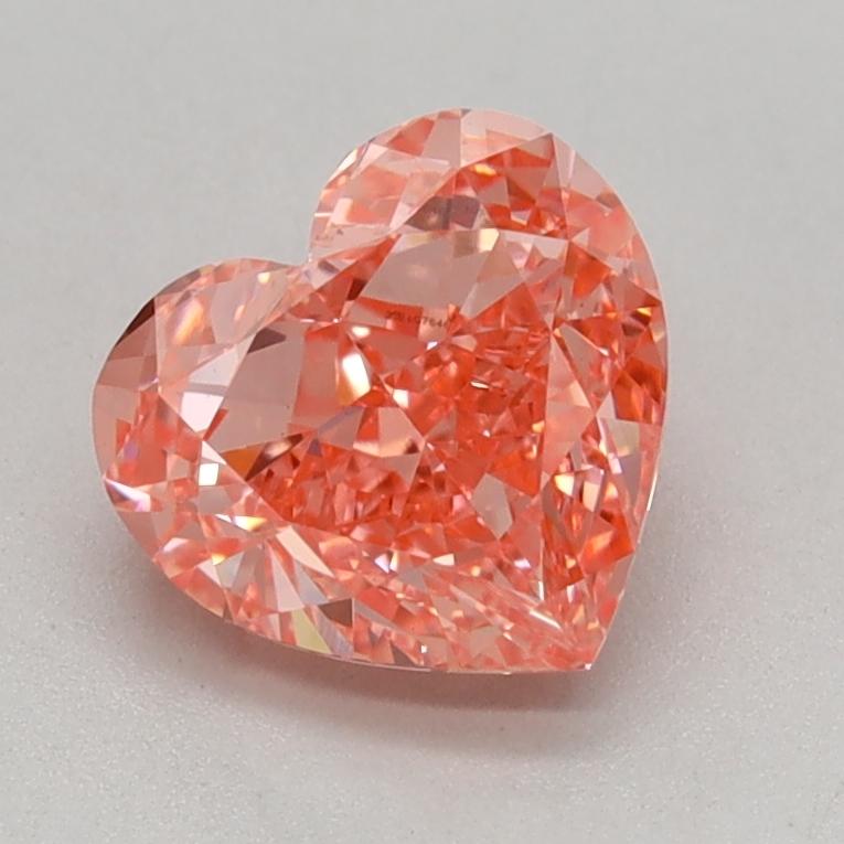 1.08 Ct. Fancy Vivid Pink Heart Lab Grown Diamond