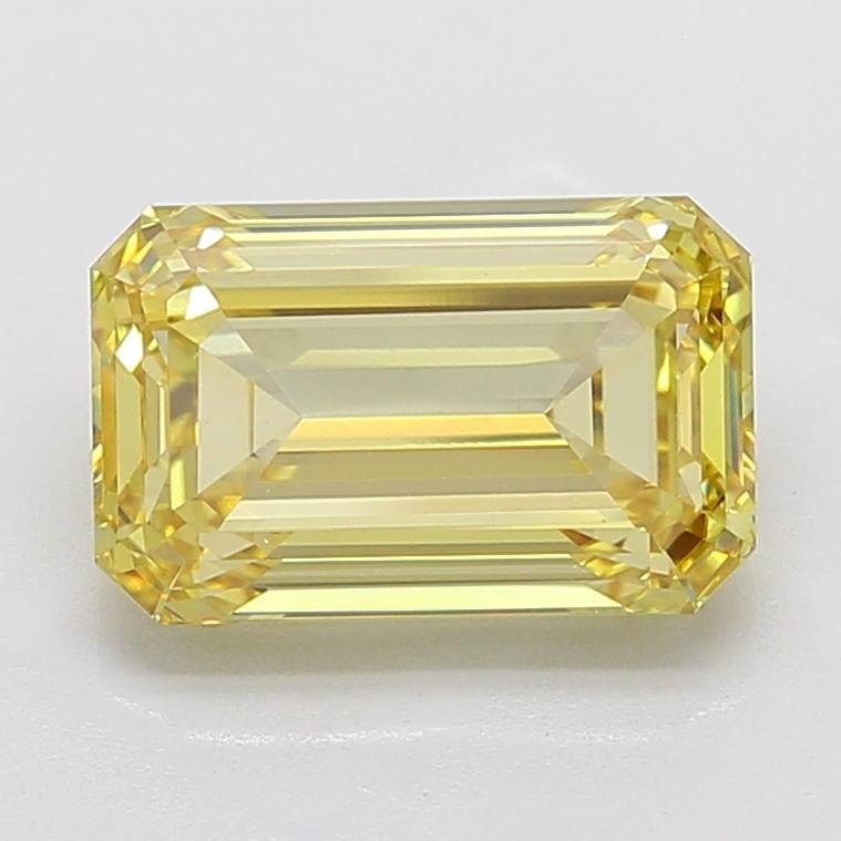 6.01 Ct. Fancy Intense Yellow Emerald Lab Grown Diamond