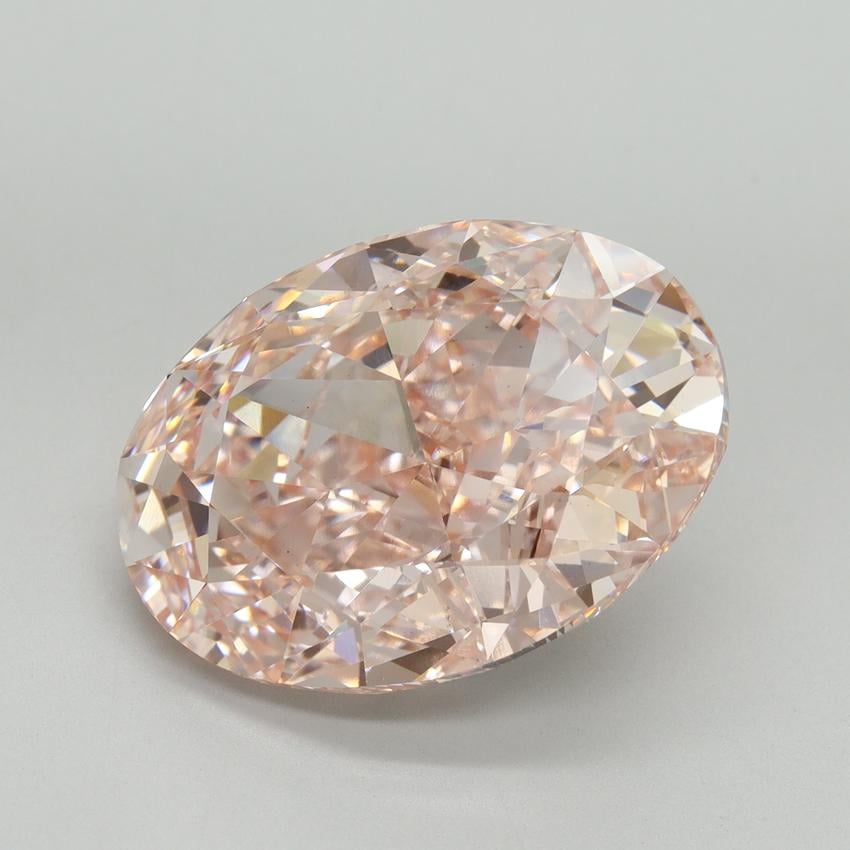 12.03 Ct. Fancy Intense Pink Oval Lab Grown Diamond